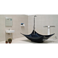 Смеситель для ванны напольный+верхний душ+ручная лейка Flaminia One 112086 хром