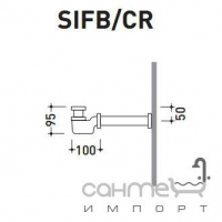 Сифон для біде Flaminia SIFB/CR хром