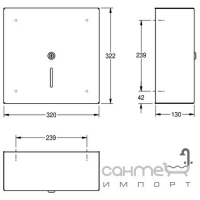 Антивандальный раздатчик для больших рулонов туалетной бумаги Franke Heavy-Duty RH320 (7612210525681)
