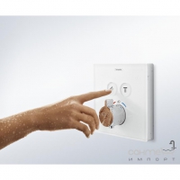 Термостатичний змішувач для ванни/душу Hansgrohe ShowerSelect glass 15738400 білий/хром