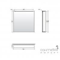 Дзеркало квадратне Flaminia Compono System CS90S Matrix