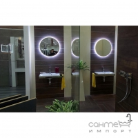 Овальное (круглое) зеркало с LED подсветкой Liberta Amato 600x600