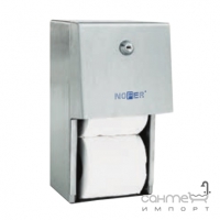 Дозатор туалетного паперу на 2 рулони Nofer 05015.S нержавіюча сталь