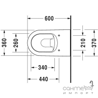 Унітаз для підлоги close-coupled 4,5L Compact Rimless Duravit P3 Comforts 216709