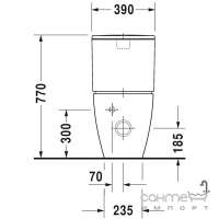 Унітаз для підлоги 4,5L close-coupled Compact Duravit ME by Starck 217009