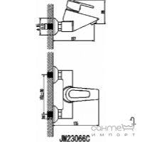 Настенный смеситель для ванны Frande Torquay JM23066C Хром