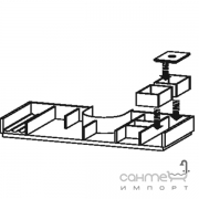 Висувне відділення для ящика з масиву клена або горіха з вирізом під сифон Duravit L-Cube UV9821