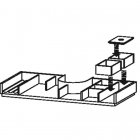 Выдвижное отделение для ящика из массива клена или ореха, с вырезом под сифон Duravit L-Cube UV9821