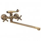 Змішувач для ванни з довгим виливом та тримачем для душової лійки Haiba Dominox bronze bronze 143