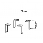 Ножка алюминий матовый, 4 штуки Duravit L-Cube UV9992