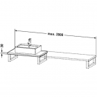 Консоль для накладных раковин и встраиваемых умывальников с одним вырезом Duravit L-Cube LC094C