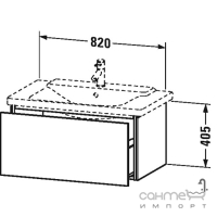 Тумбочка подвесная с одним ящиком Duravit L-Cube LC6147