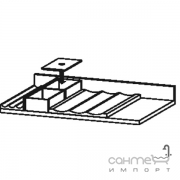 Внутрішнє оздоблення висувного відділення з масиву клена чи горіха без вирізу під сифон Duravit L-Cube UV9828