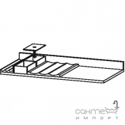 Внутрішнє оздоблення висувного відділення із масиву клена або горіха без вирізу під сифон Duravit L-Cube UV9829