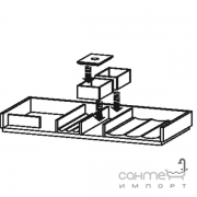 Внутренняя отделка ящика из массива клена или ореха без выреза под сифон Duravit L-Cube UV9833