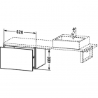 Тумбочка подвесная для консоли с одним ящичком Duravit L-Cube LC6851