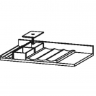 Внутренняя отделка выдвижного отделения из массива клена или ореха без выреза под сифон Duravit L-Cube UV9828