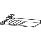 Внутренняя отделка выдвижного отделения из массива клена или ореха без выреза под сифон Duravit L-Cube UV9829