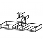 Внутрішнє оздоблення ящика з масиву клена чи горіха без вирізу під сифон Duravit L-Cube UV9832