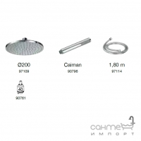 Душевая система с настенным смесителем для ванны Clever Platinum Minami 97078 Хром