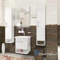 Зеркало для ванной комнаты Софас Кристал-Комо 45 белый глянец
