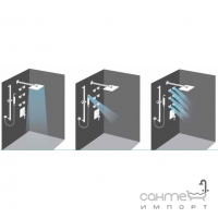 Термостат для ванни/душа, що вбудовується, 3-4 виходи Clever HidroClever iClever TERMOSTATICA NINE 98750 Хром
