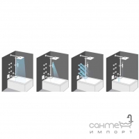 Встраиваемый термостат для ванны/душа, 3-4 выхода Clever HidroClever iClever TERMOSTÁTICA NINE 98750 Хром
