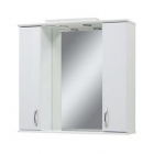 Зеркало с подсветкой и двумя шкафчиками СанСервис Стандарт Z-100 белый
