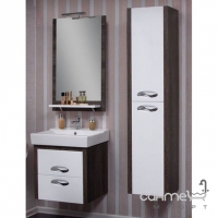 Зеркало для ванной комнаты СанСервис Sirius-50 со стеклянной полкой, в цвете