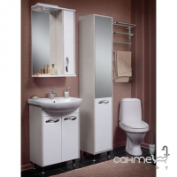 Дзеркало для ванної кімнати СанСервіс Sirius-60 із шафкою праворуч, колір на вибір