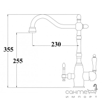 Смеситель для кухни с изливом для фильтрованной воды Zorg ZR 312-YF-11 BR Бронза (Латунь)
