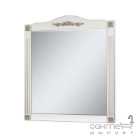 Зеркало для ванной комнаты СанСервис Romance 80 белый, патина серебро/золото