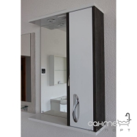 Зеркало для ванной комнаты СанСервис Sirius-60 со шкафчиком справа, в цвете