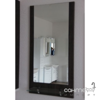 Дзеркало для ванної кімнати СанСервіс Sirius Lux-60 зі скляною полицею та світильником, колір на вибір