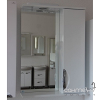 Зеркало с подсветкой и шкафчиком справа СанСервис Laura 65 XB белый 