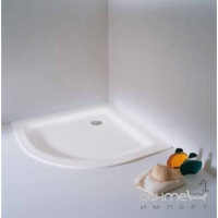 Напівкруглий душовий піддон Samo Trendy Stonecril D4280S01 80x80 білий