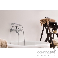 Настенный смеситель для ванны с душевым гарнитуром Nobili Rubinetterie Grazia GRC5001CR Хром, Бронза
