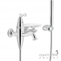 Настенный смеситель для ванны Nobili Rubinetterie Dubai DB00110CR Хром, Золото