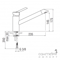 Смеситель для кухни Nobili Rubinetterie Cucina PROFESSIONAL OZ OZ113/1IP Нержавеющая Сталь