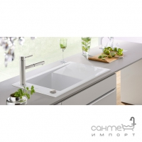 Керамічна кухонна мийка для встановлення врівень зі стільницею Villeroy&Boch Timeline 45 Flat (6791 1F xx)