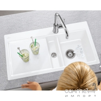 Керамічна кухонна мийка для встановлення нарівні зі стільницею Villeroy&Boch Subway 50 (6773 1F xx) крило праворуч