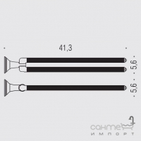Подвійний тримач для рушників Colombo Design Hermitage 40 B3312 колір на вибір