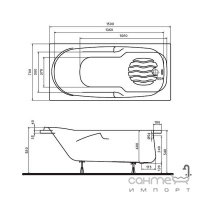 Акриловая прямоугольная ванна KOLO Diuna 150x70 XWP3150