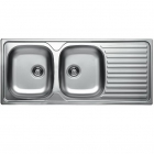 Двойная кухонная мойка Interline EC 138 нержавеющая сталь/сатин