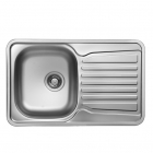 Прямокутна кухонна мийка з сушкою Interline EC 163 нержавіюча сталь/сатин