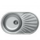 Кухонна овальна мийка з сушкою Interline ECD 165 нержавіюча сталь/декор