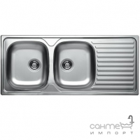 Двойная кухонная мойка Interline EC 138 нержавеющая сталь/сатин