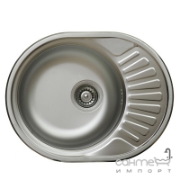 Кухонна овальна мийка з сушкою Interline EC 157 нержавіюча сталь/сатин