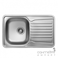 Прямокутна кухонна мийка з сушкою Interline EC 163 нержавіюча сталь/сатин