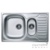 Прямокутне кухонна мийка на півтори чаші з сушкою Interline EC 174 нержавіюча сталь/сатин
